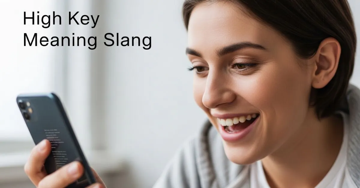 High Key Meaning Slang